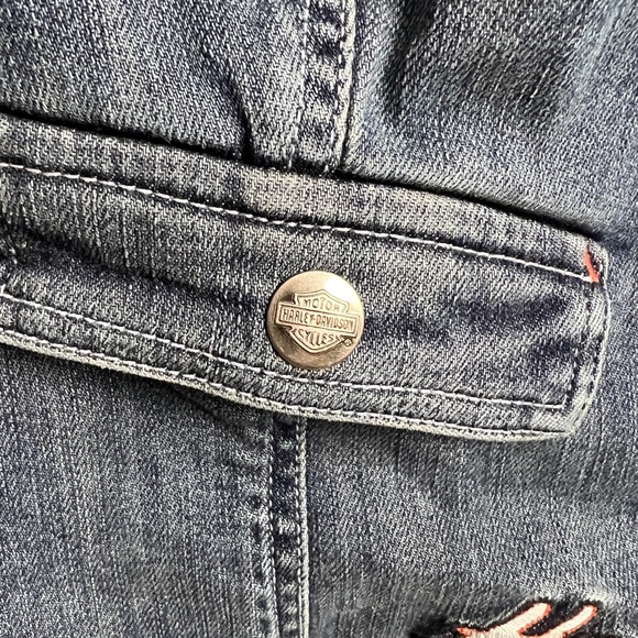 Vintage Harley-Davidson Jeans vest - size 1W - Picture 5 of 8
